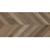 Вуд Латина Браун Шеврон М Керамогранит коричневый 60х120 матовый карвинг