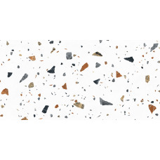 Тераццо Бианко Керамогранит цветной 60х120 матовый карвинг