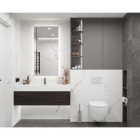 Марс Грей Керамогранит белый 60х120 матовый карвинг