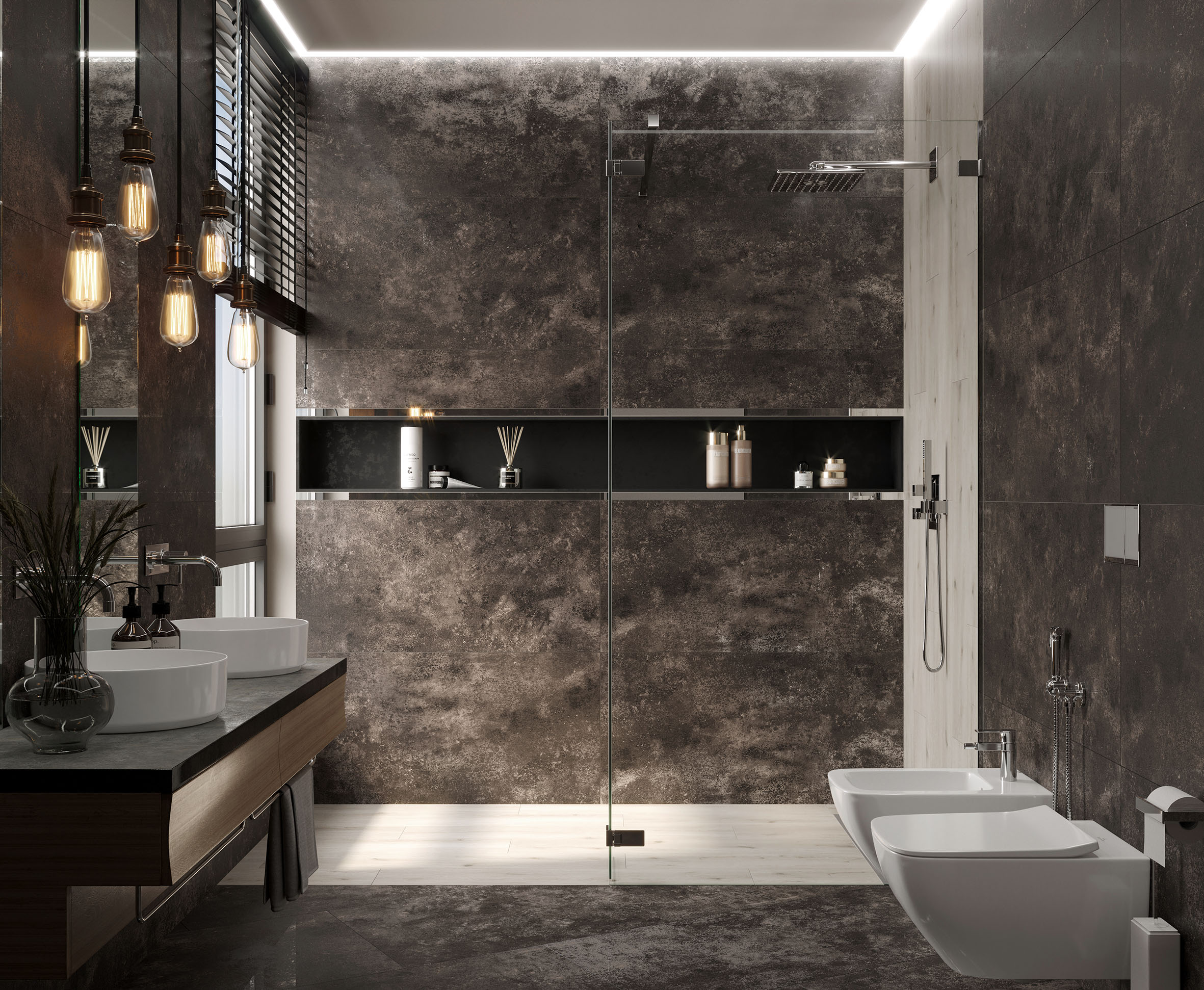 Серый керамогранит